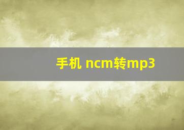 手机 ncm转mp3